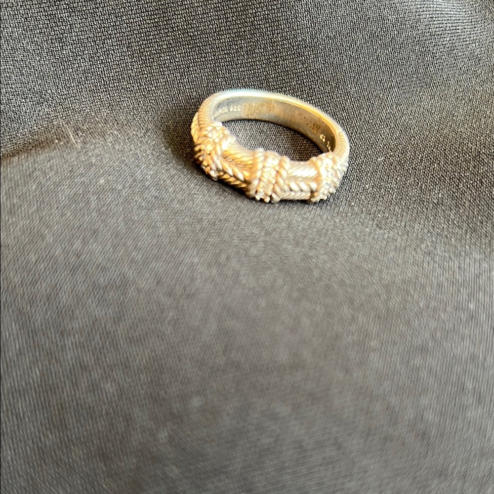 Judith Ripka Rope Round Ring Size 11